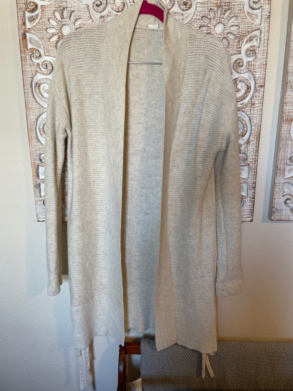GAP Longline Open-Front Cardigan - Cream